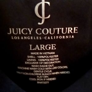FINAL PRICE Juicy Couture black teal and tan long sleeve blouse Size Large